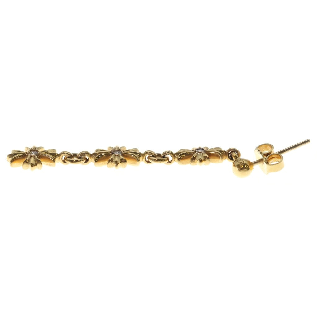 CHROME HEARTS(クロムハーツ) 22K TINY E CH PLS 3 タイニーECHプラス3ドロップ ゴールド ダイヤピアス