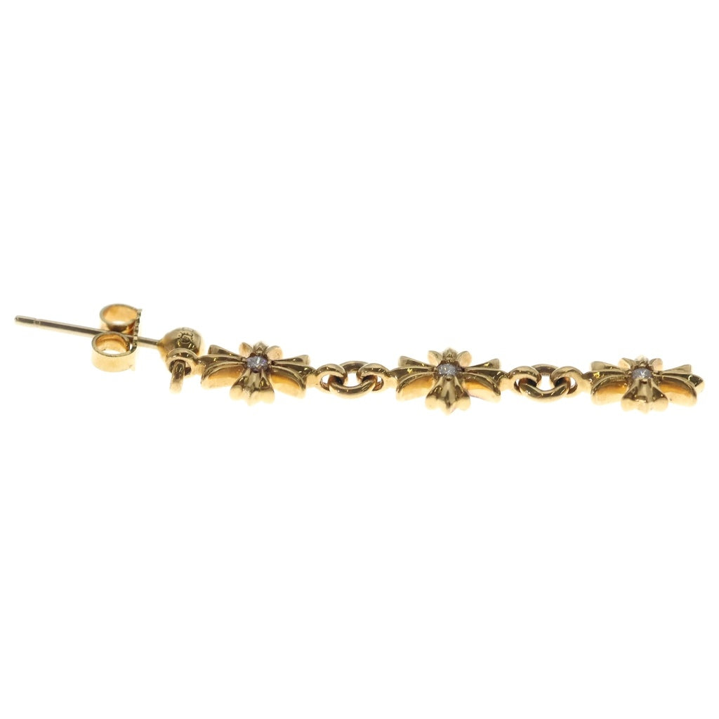 CHROME HEARTS(クロムハーツ) 22K TINY E CH PLS 3 タイニーECHプラス3ドロップ ゴールド ダイヤピアス
