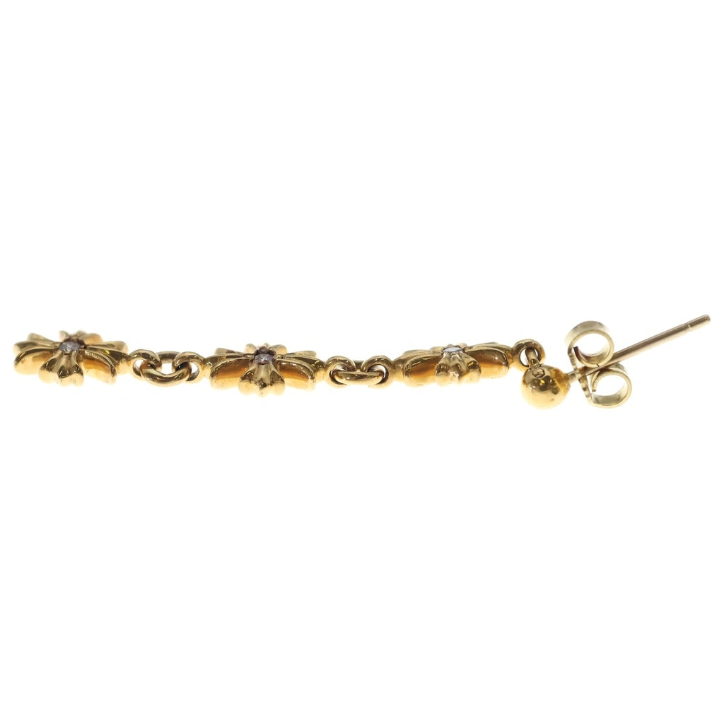 CHROME HEARTS(クロムハーツ) 22K TINY E CH PLS 3 タイニーECHプラス3ドロップ ゴールド ダイヤピアス