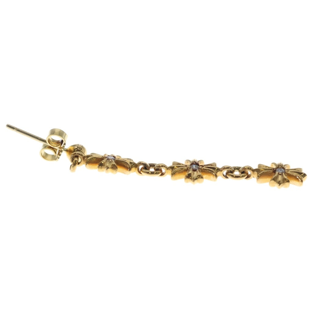 CHROME HEARTS(クロムハーツ) 22K TINY E CH PLS 3 タイニーECHプラス3ドロップ ゴールド ダイヤピアス