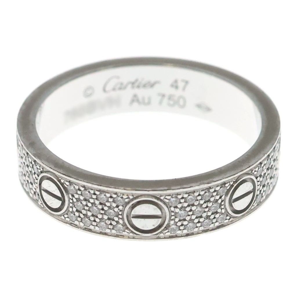 Cartier(カルティエ) ラブリング フルダイヤ Au750 K18WG リング 指輪 ホワイトゴールド レディース