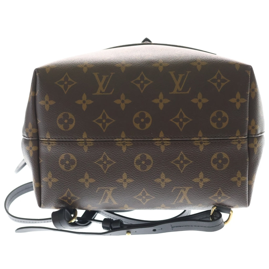LOUIS VUITTON(ルイヴィトン) モンスリNM PM リュックサック バックパック モノグラム ブラック×ブラウン×ボルドー レザー×PVC M45515 ゴールド金具 レディース