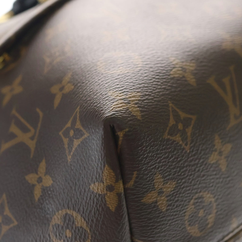 LOUIS VUITTON(ルイヴィトン) モンスリNM PM リュックサック バックパック モノグラム ブラック×ブラウン×ボルドー レザー×PVC M45515 ゴールド金具 レディース