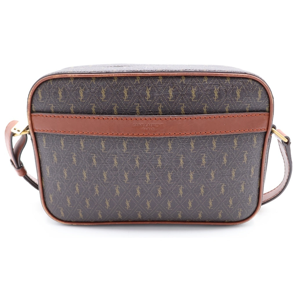 SAINT LAURENT PARIS(サンローランパリ) ル モノグラム ショルダーバッグ ミニバッグ ブラウン レザー ゴールド金具 レディース