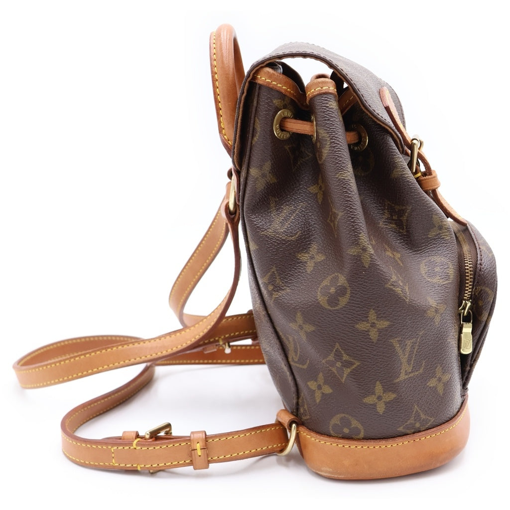 LOUIS VUITTON(ルイヴィトン) モンスリMM リュックサック バックパック モノグラム PVC レザー ブラウン M51136 レディース
