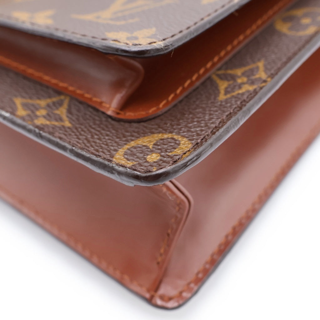 LOUIS VUITTON(ルイヴィトン) モノグラム モンソー26 ハンドバッグ PVC レザー ブラウン M51185