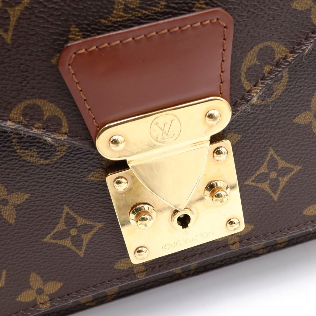LOUIS VUITTON(ルイヴィトン) モノグラム モンソー26 ハンドバッグ PVC レザー ブラウン M51185