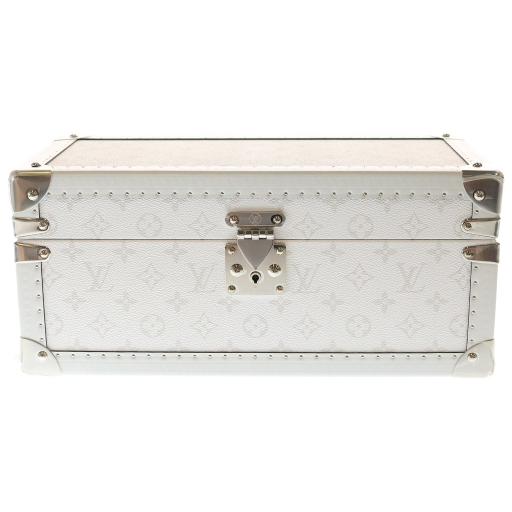 LOUIS VUITTON(ルイヴィトン) コフレ8 モントル タイガ 腕時計ケース コレクションケース トランク ホワイト レザー M10613 シルバー金具 レディース