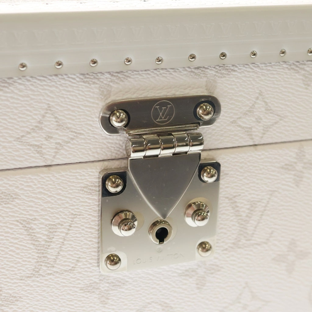 LOUIS VUITTON(ルイヴィトン) コフレ8 モントル タイガ 腕時計ケース コレクションケース トランク ホワイト レザー M10613 シルバー金具 レディース