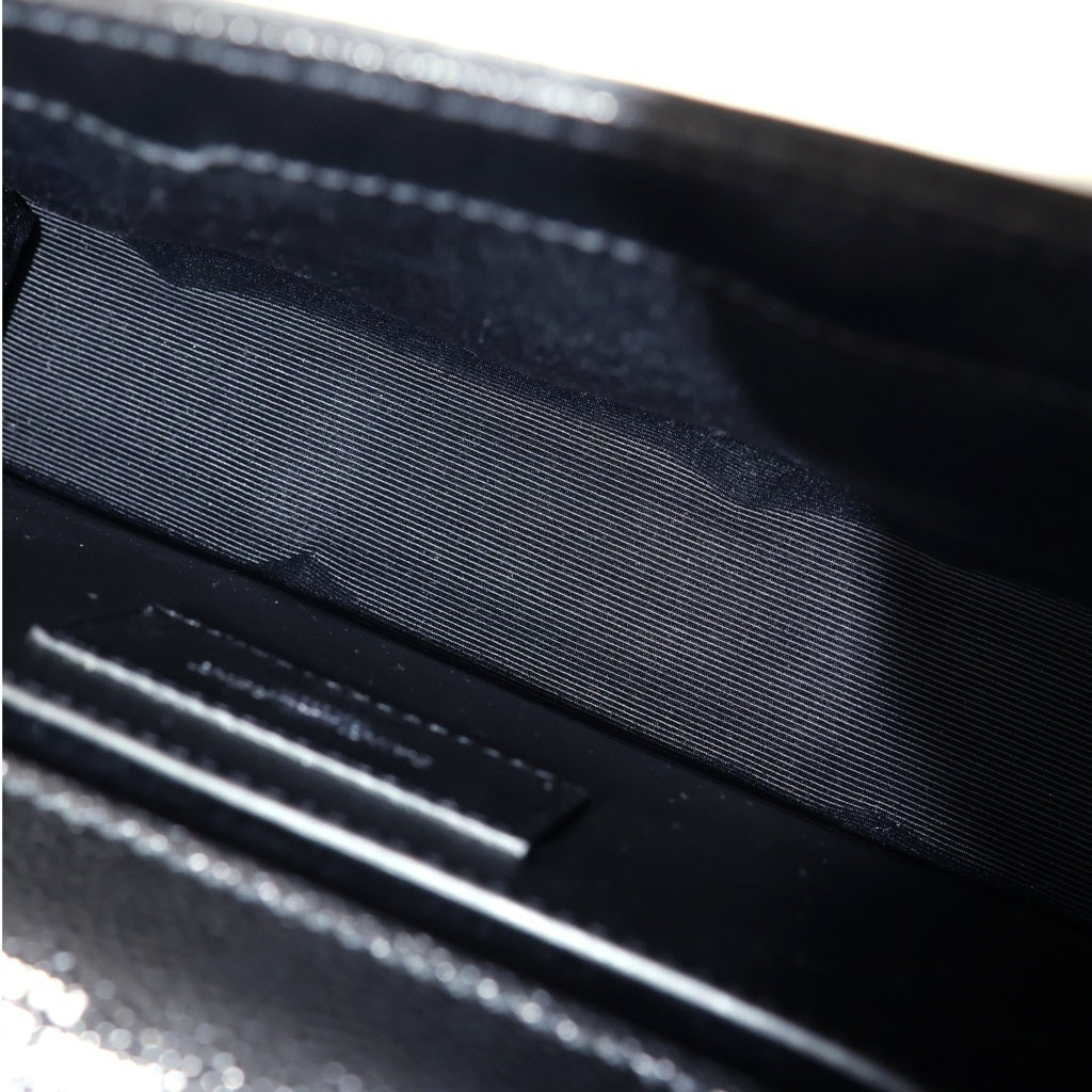 SAINT LAURENT PARIS(サンローランパリ) ケイト スモール レザー シルバー金具 チェーンショルダーバッグ ブラック レディース