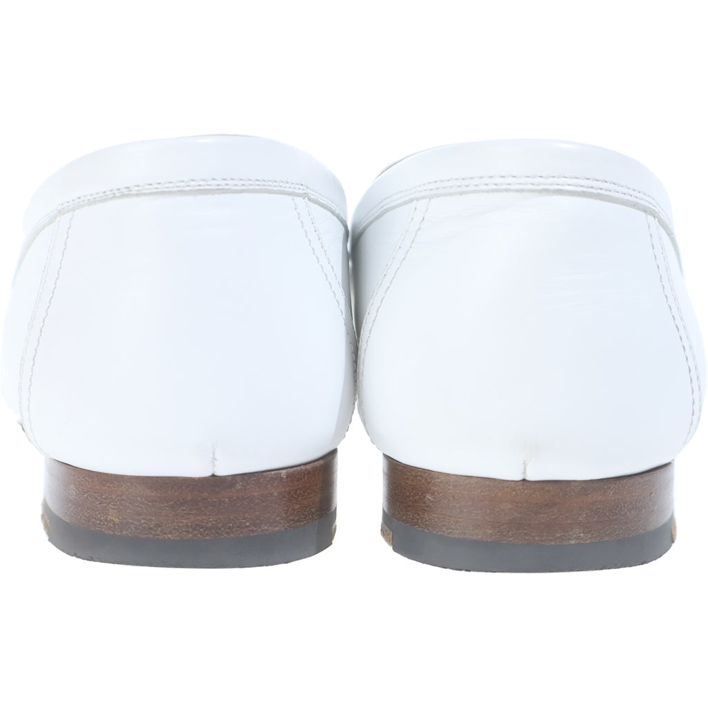 HERMES(エルメス) ロワイヤル レザー シルバー金具 モカシンシューズ ローファー フラットシューズ #39 ホワイト/ベージュ AF181070Z レディース