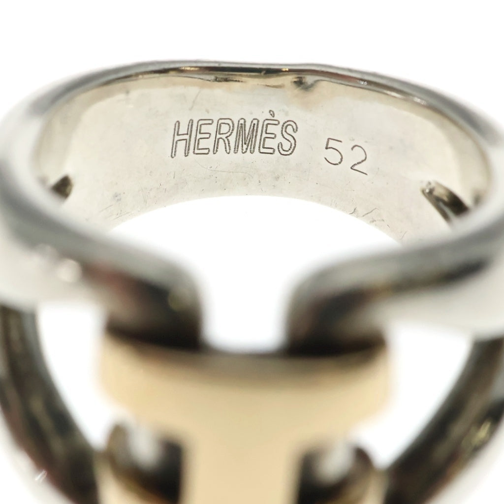 HERMES(エルメス) ヒストリー リング シルバー×イエローゴールド SV×YG #52 レディース