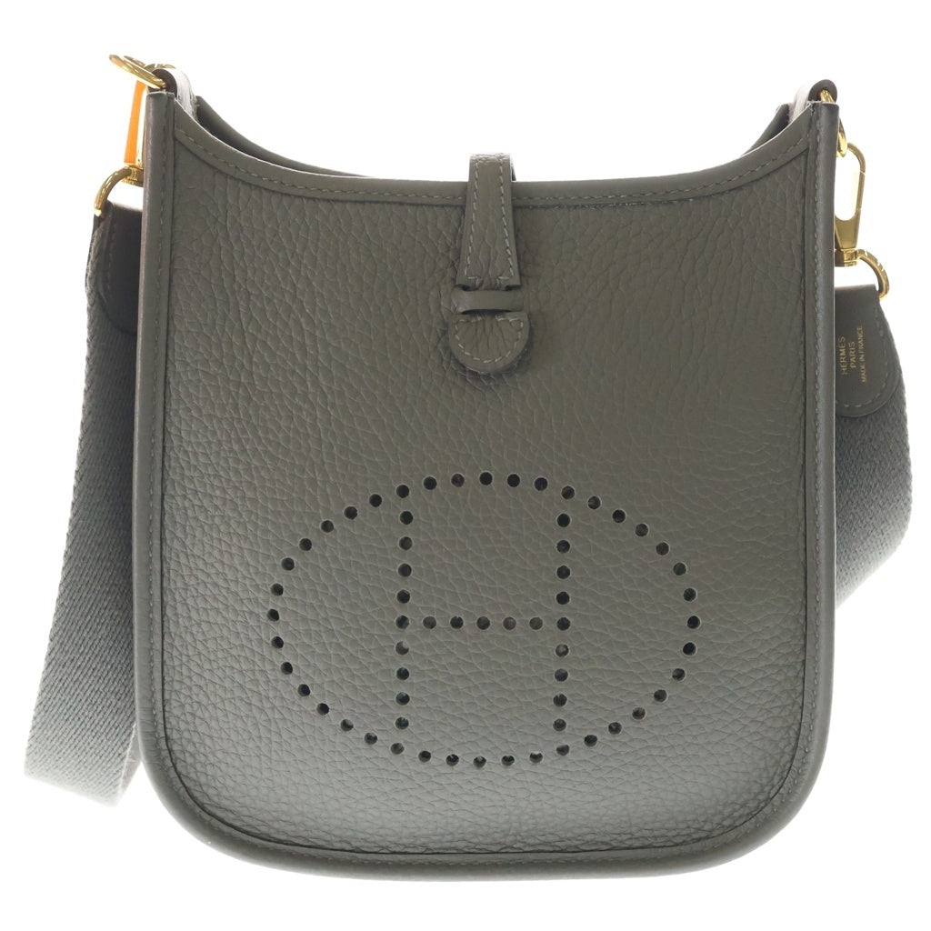 HERMES(エルメス) エヴリンTPM グリメイヤー ショルダーバッグ グレー トリヨンクレマンス レザー U刻印 ゴールド金具 レディース