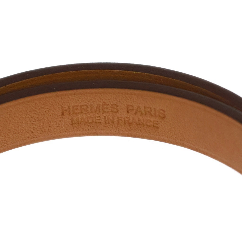 HERMES(エルメス) ミニケリー ドゥブルトゥール ブレスレット ブラウン Y刻印 ゴールド金具 レディース