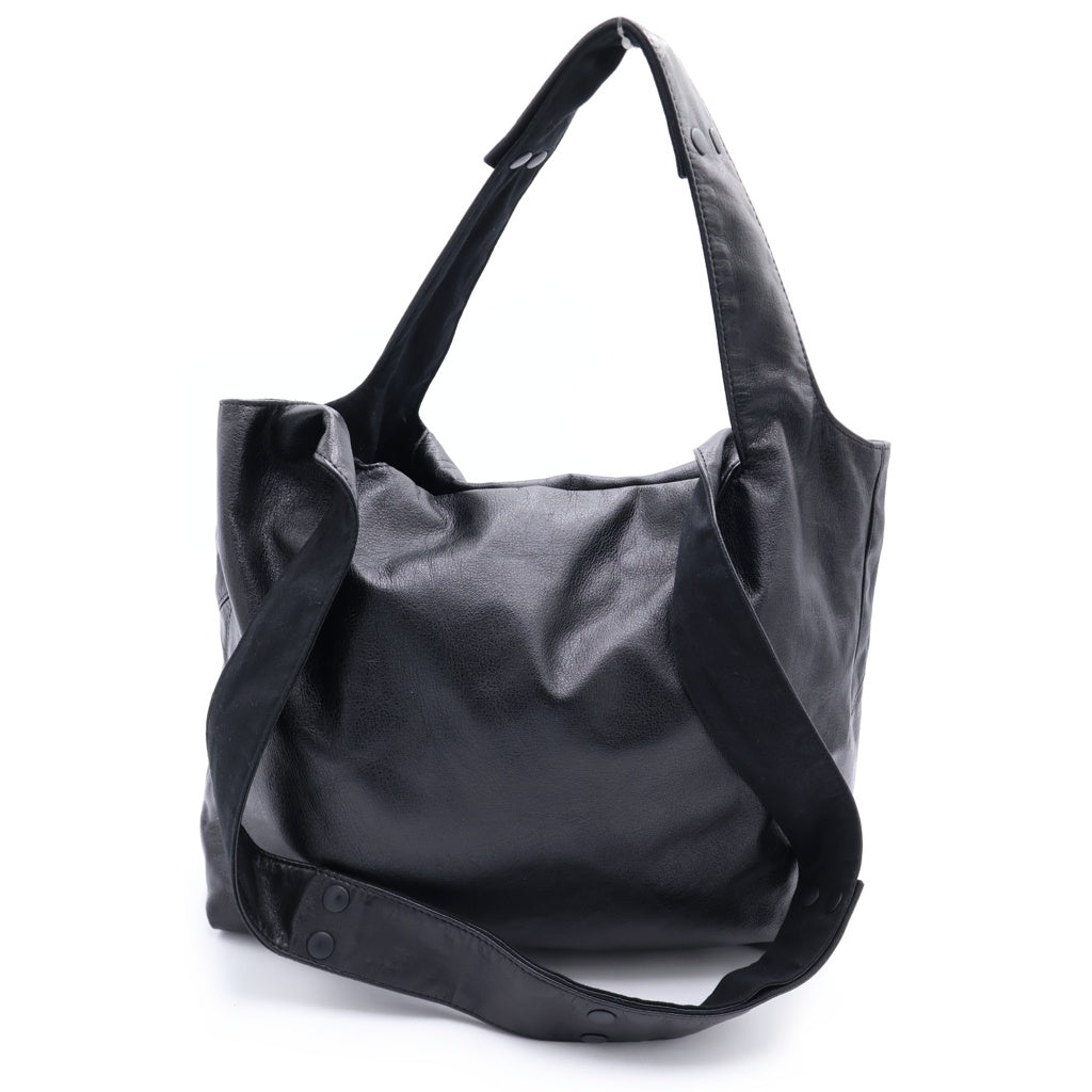discord Yohji Yamamoto(ディスコード ヨウジヤマモト) INFINITE インフィニット レザー トートバッグ ショルダーバッグ ブラック DA-171-791-1-02 レディース