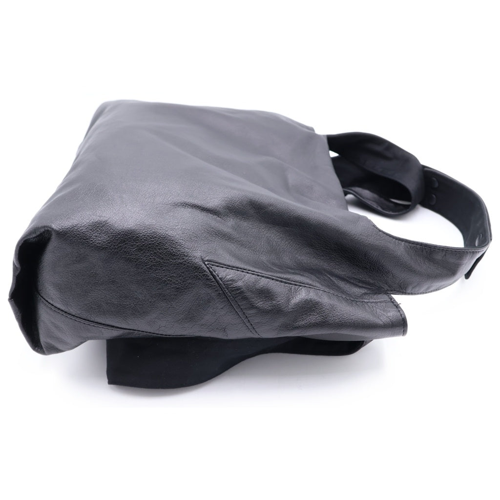 discord Yohji Yamamoto(ディスコード ヨウジヤマモト) INFINITE インフィニット レザー トートバッグ ショルダーバッグ ブラック DA-171-791-1-02 レディース