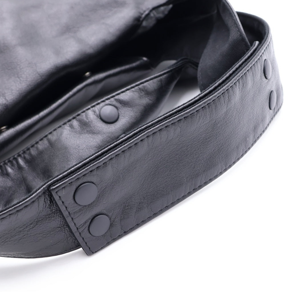 discord Yohji Yamamoto(ディスコード ヨウジヤマモト) INFINITE インフィニット レザー トートバッグ ショルダーバッグ ブラック DA-171-791-1-02 レディース