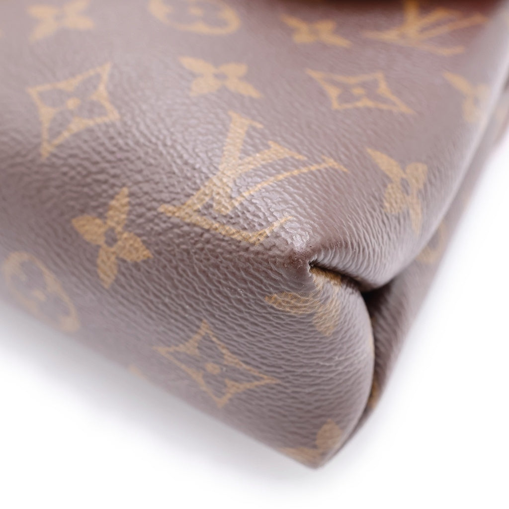 LOUIS VUITTON(ルイヴィトン) パラスチェーン モノグラム PVC レザー ゴールド金具 チェーンショルダーバッグ ブラウン/スリーズレッド M41201 レディース