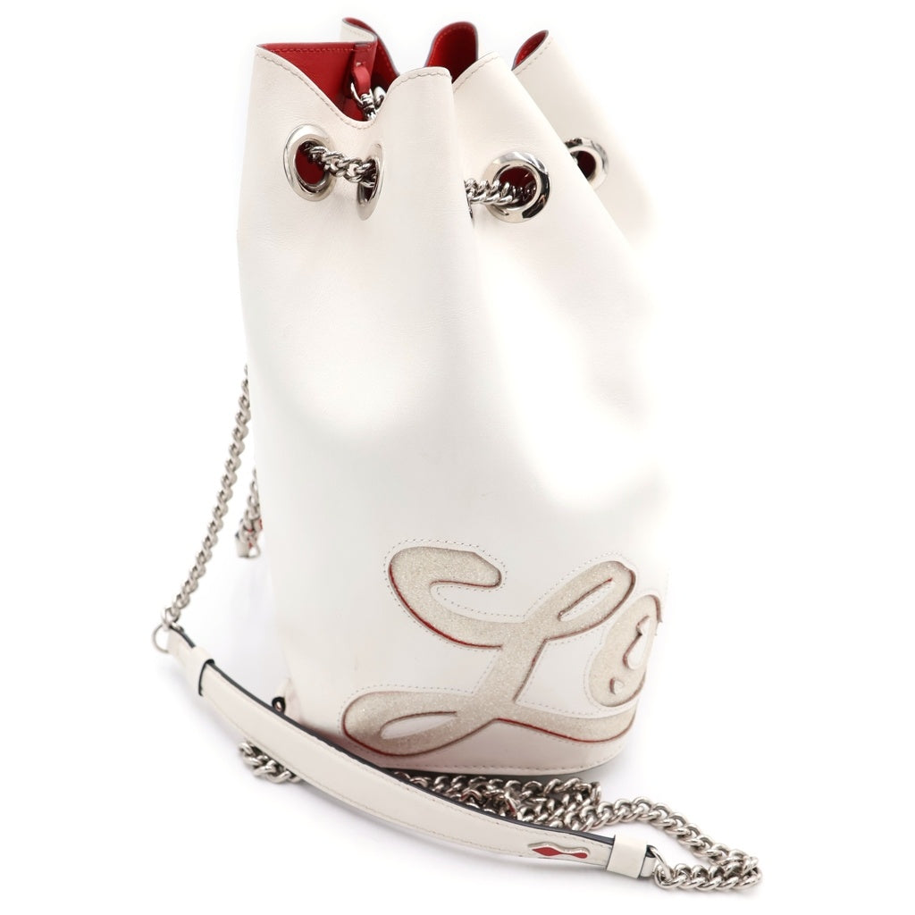 CHRISTIAN LOUBOUTIN(クリスチャンルブタン) マリージェーン レザー チェーンショルダーバッグ バックパック リュックサック ホワイト レディース