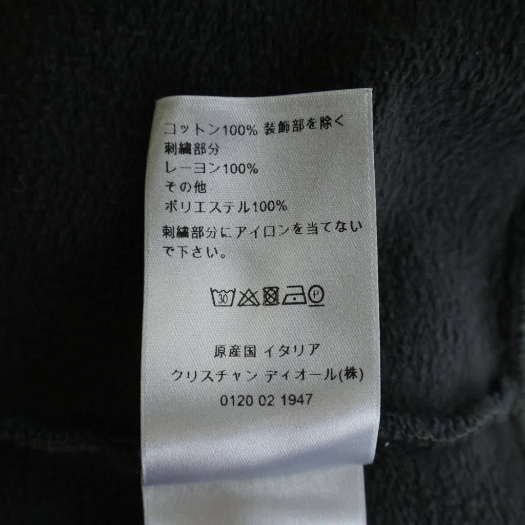 DIOR(ディオール) フロントロゴ刺繍 コットン フーデッド プルオーバー スウェット パーカー #S ブラック 013J605D0531
