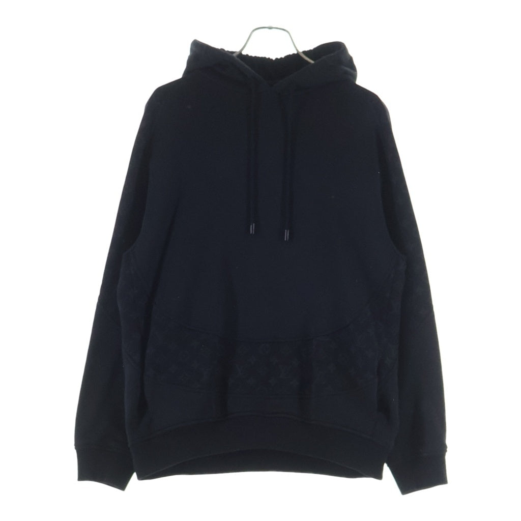 LOUIS VUITTON(ルイヴィトン) 21SS モノグラム サークルカットフーディー パーカー プルオーバー ロゴ コットン ブラック RM211Q RLE HKY43W