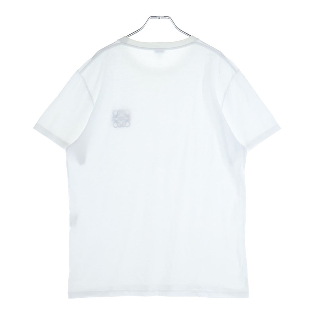 LOEWE(ロエベ) フロントロゴ アナグラム刺繍 コットン クルーネック 半袖 Tシャツ カットソー #M ホワイト H526Y22X75