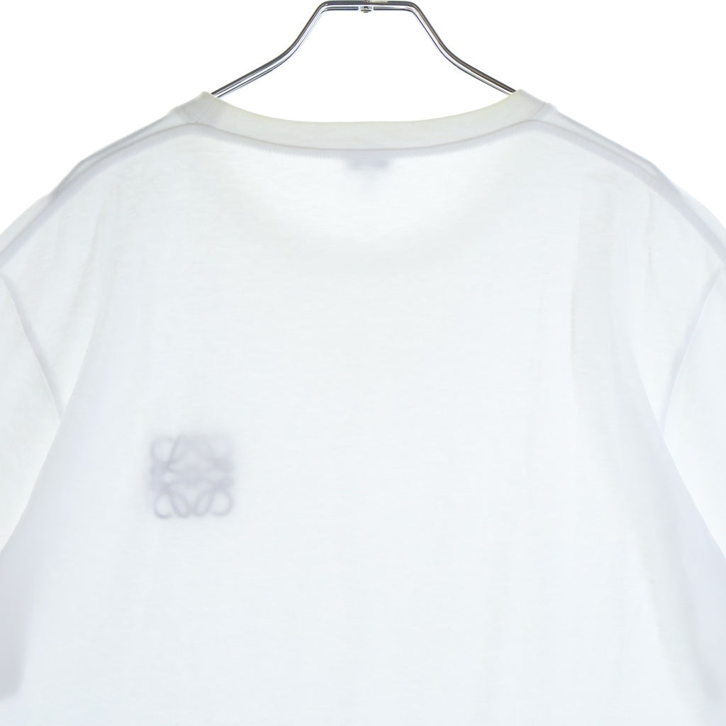 LOEWE(ロエベ) フロントロゴ アナグラム刺繍 コットン クルーネック 半袖 Tシャツ カットソー #M ホワイト H526Y22X75