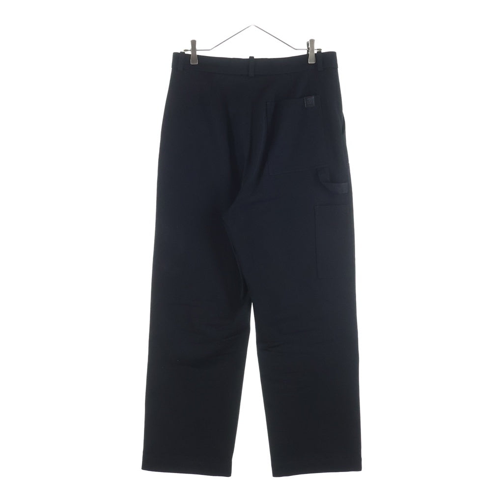 LOEWE(ロエベ) ウール ダブルニースラックス ジップフライ ボトムス パンツ #48 ブラック H526Y04WAO