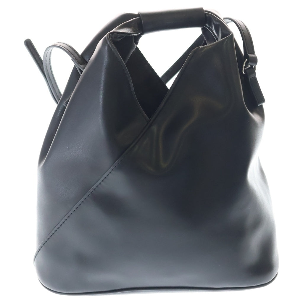 MM6 Maison Margiela(エムエムシックスメゾンマルジェラ) 25AW ジャパニーズ クロスボディバッグ ショルダーバッグ ブラック レザー SB6WD0026 シルバー金具 レディース