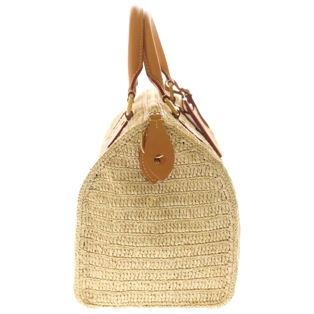 LOUIS VUITTON(ルイヴィトン) スピーディバンドリエール30 ラフィア レザー ハンドバッグ ベージュ M14457 レディース