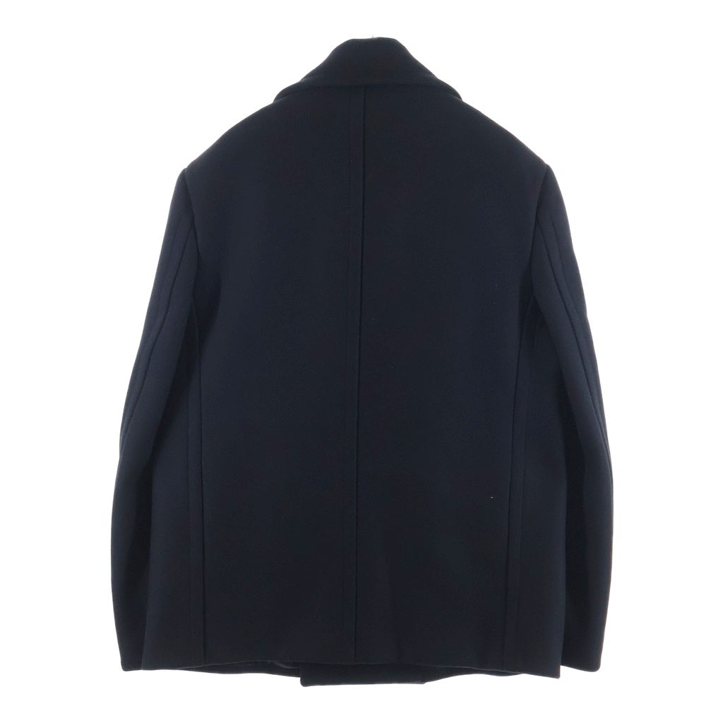 LOUIS VUITTON(ルイヴィトン) 21AW エンボスロゴ ダブルブレスト テクニカルウール メルトン チェスターコート ブラック RM212M DD1 HLC01W