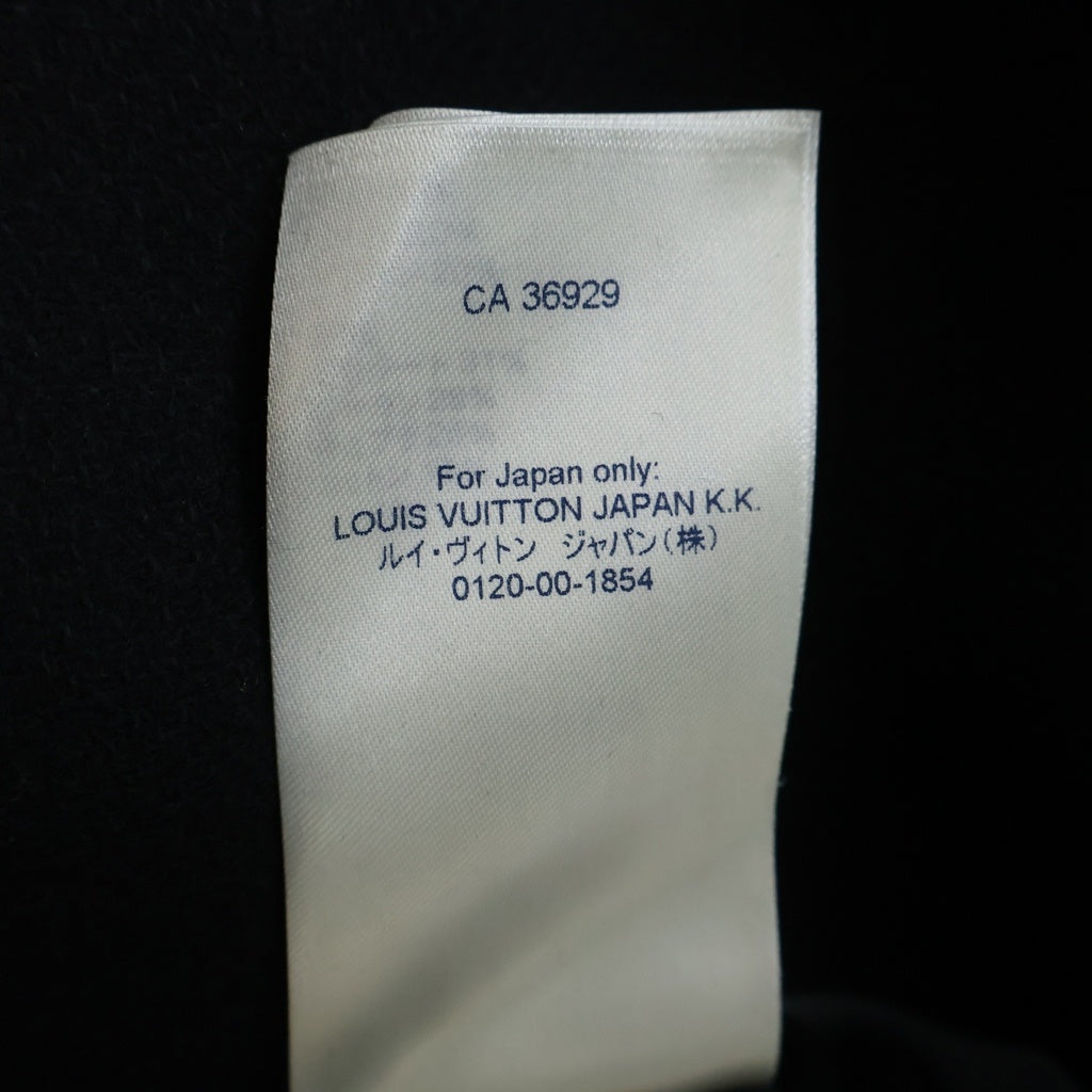 LOUIS VUITTON(ルイヴィトン) 21AW エンボスロゴ ダブルブレスト テクニカルウール メルトン チェスターコート ブラック RM212M DD1 HLC01W