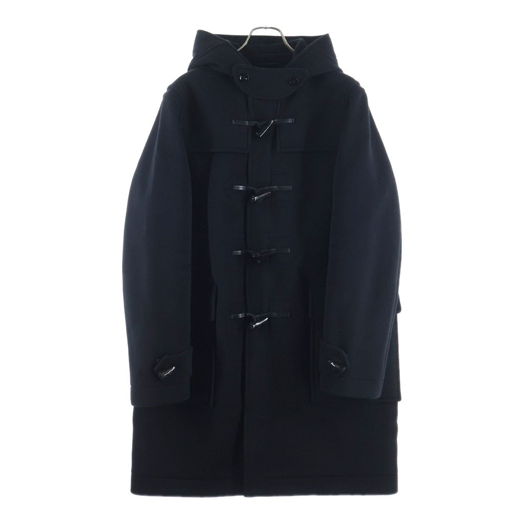 TOM FORD(トムフォード) メルトンウール トグルボタン ダッフル フーテッド ロングジャケット コート ブラック BH042 TFO604