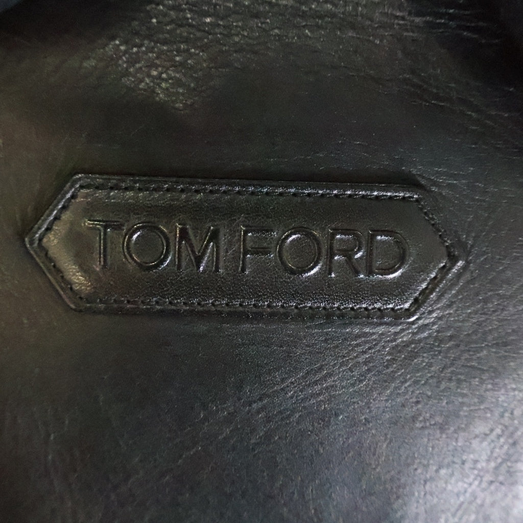 TOM FORD(トムフォード) メルトンウール トグルボタン ダッフル フーテッド ロングジャケット コート ブラック BH042 TFO604