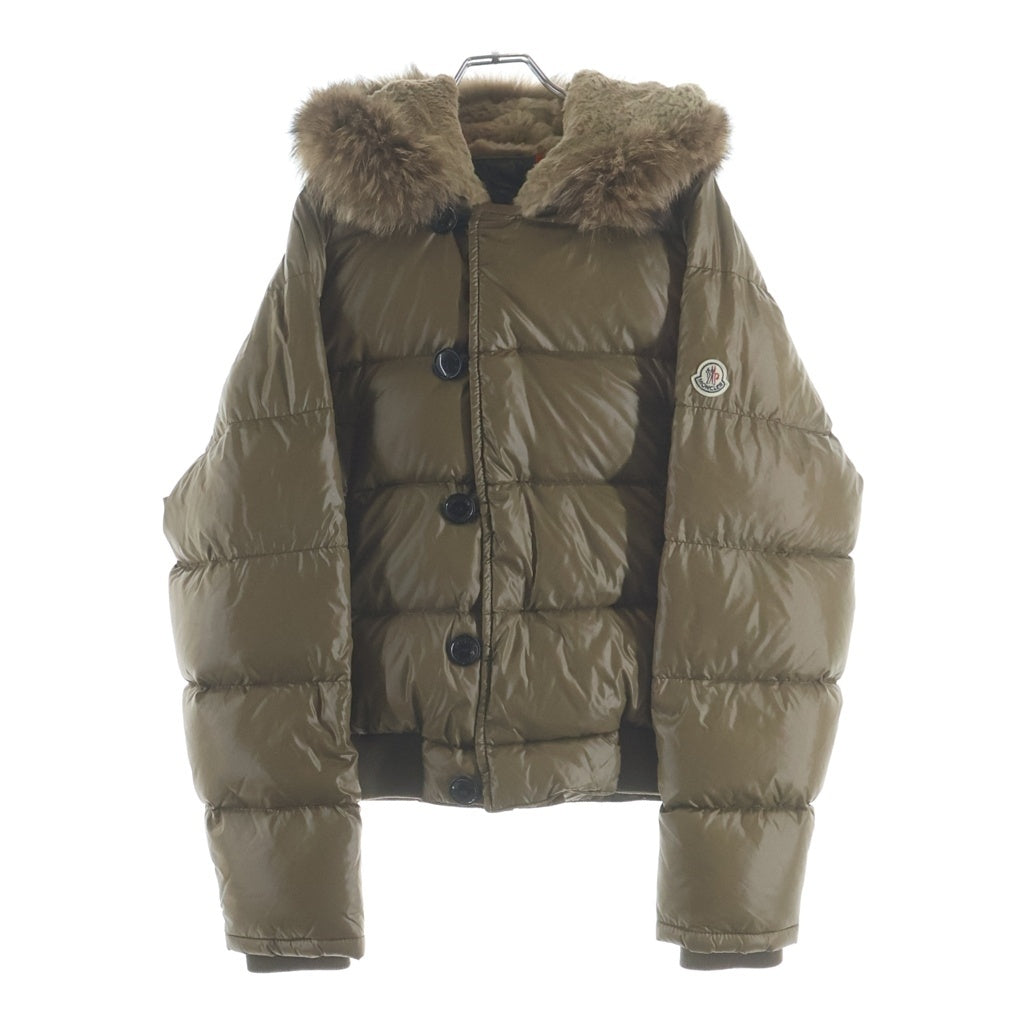 MONCLER(モンクレール) BULGARIE ブルガリファーフーデッド ジップアップ ダウンジャケット ベージュ 41323/91/68950