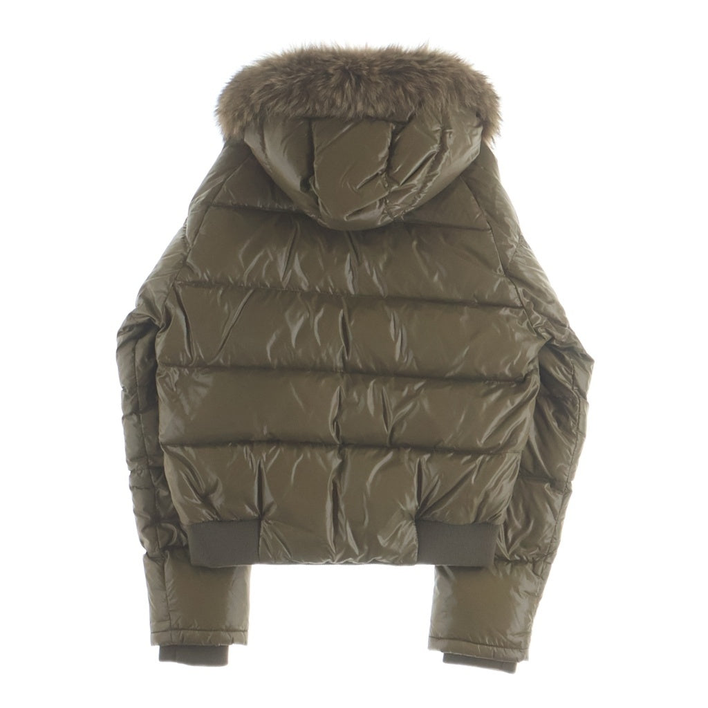 MONCLER(モンクレール) BULGARIE ブルガリファーフーデッド ジップアップ ダウンジャケット ベージュ 41323/91/68950