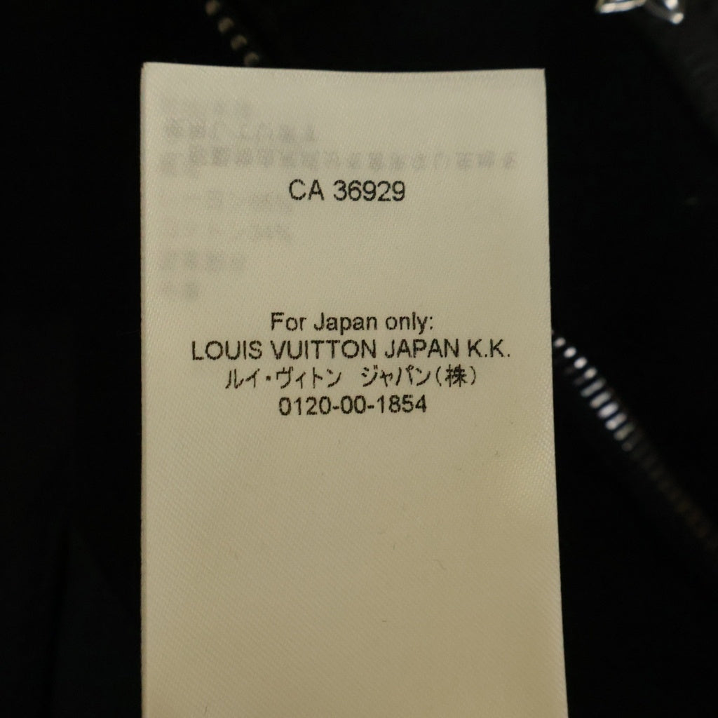 LOUIS VUITTON(ルイヴィトン) 25SS モノグラム ミックスレザー ワークウェアブルゾン パンチングレザー ジップアップ トラッカージャケット ブラック RM251 MA BQV HSLOSE
