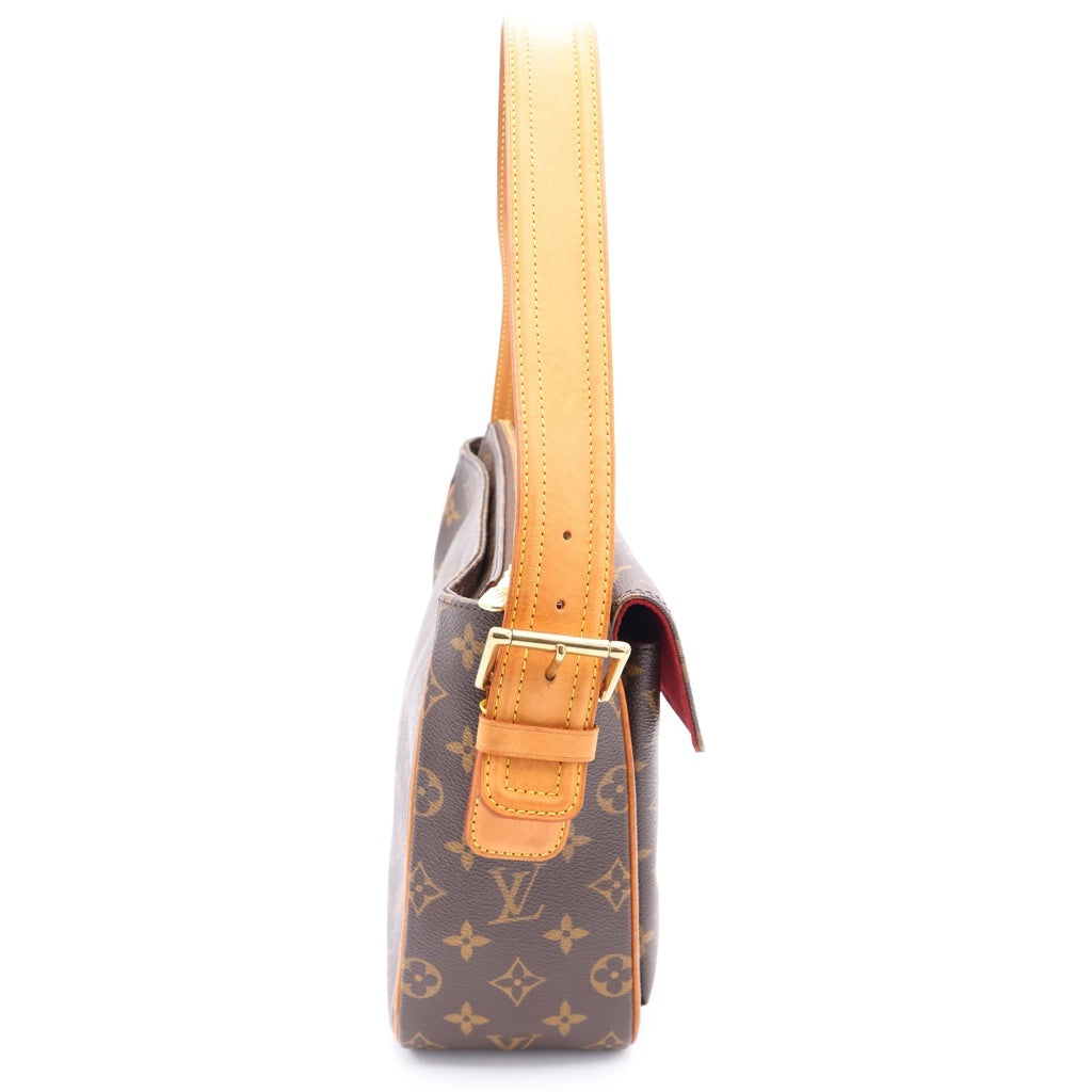 LOUIS VUITTON(ルイヴィトン) モノグラム ヴィバシテGM PVC レザー ハンドバッグ ショルダーバッグ ブラウン M51163 レディース