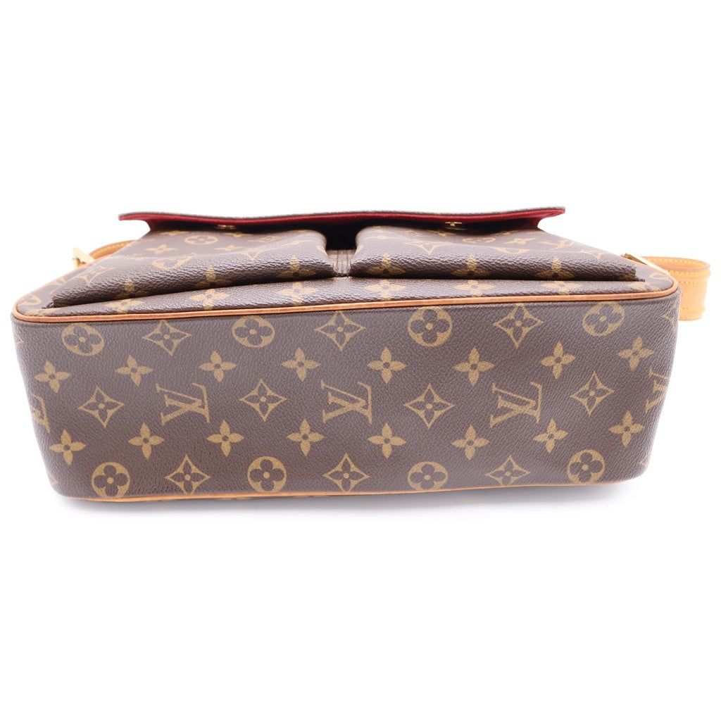 LOUIS VUITTON(ルイヴィトン) モノグラム ヴィバシテGM PVC レザー ハンドバッグ ショルダーバッグ ブラウン M51163 レディース