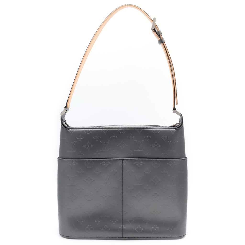 LOUIS VUITTON(ルイヴィトン) モノグラム マット サッター レザー ショルダーバッグ グレー M55165 レディース