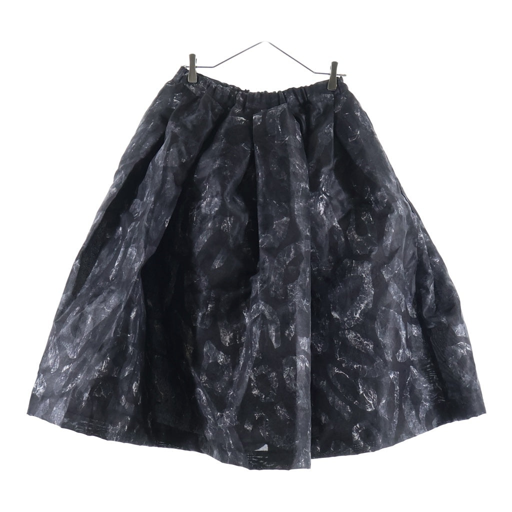 COMME des GARCONS COMME des GARCONS(コムデギャルソンコムデギャルソン) 25SS 総柄シルクコーティングチュールスカート ブラック RO-S011 レディース