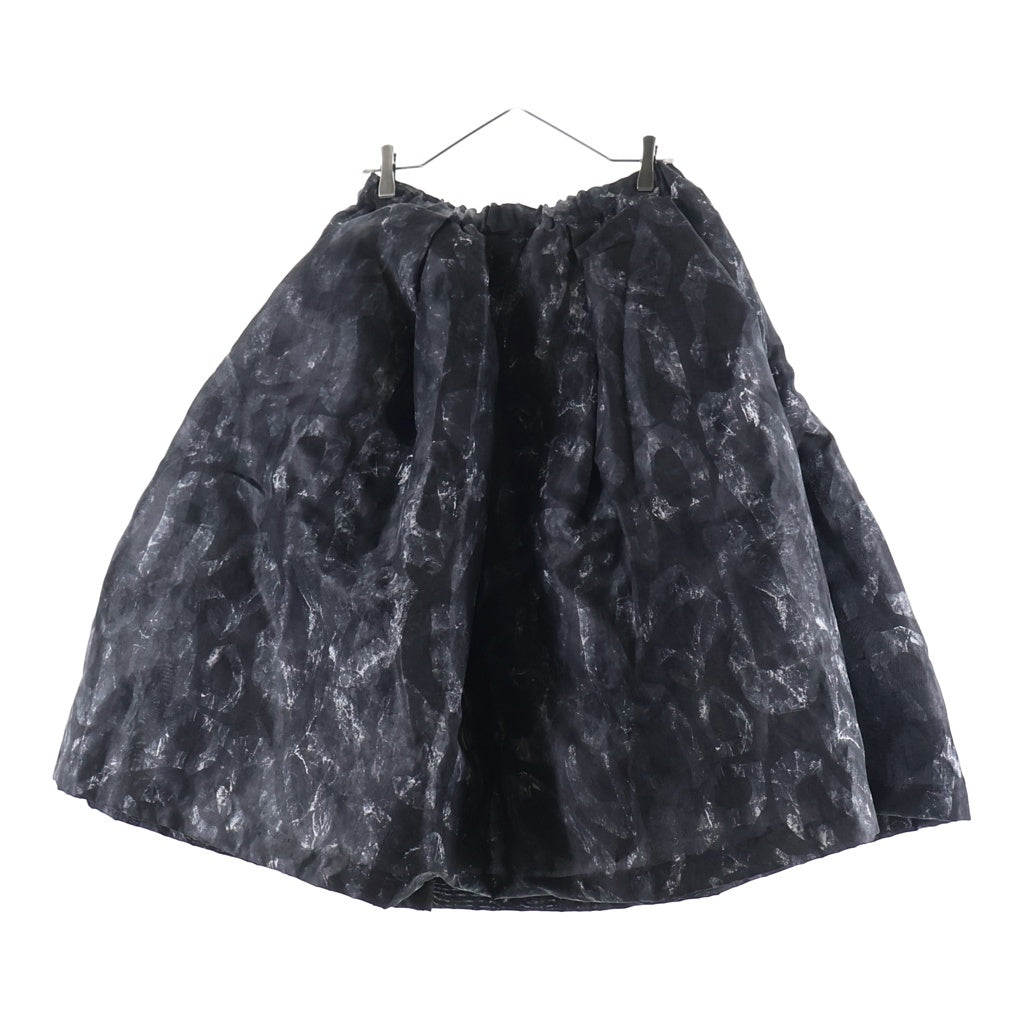 COMME des GARCONS COMME des GARCONS(コムデギャルソンコムデギャルソン) 25SS 総柄シルクコーティングチュールスカート ブラック RO-S011 レディース