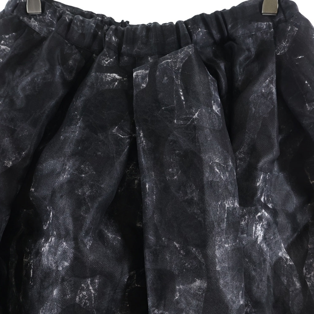 COMME des GARCONS COMME des GARCONS(コムデギャルソンコムデギャルソン) 25SS 総柄シルクコーティングチュールスカート ブラック RO-S011 レディース