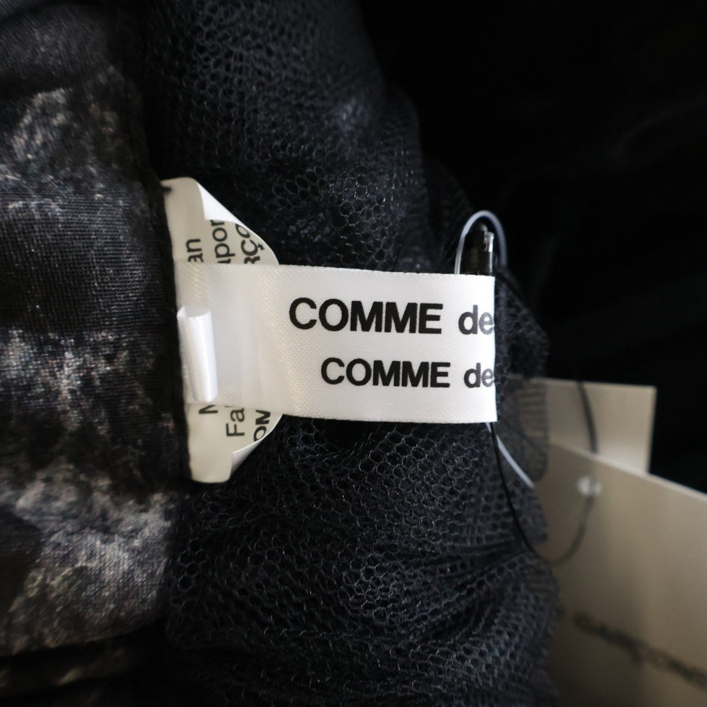 COMME des GARCONS COMME des GARCONS(コムデギャルソンコムデギャルソン) 25SS 総柄シルクコーティングチュールスカート ブラック RO-S011 レディース