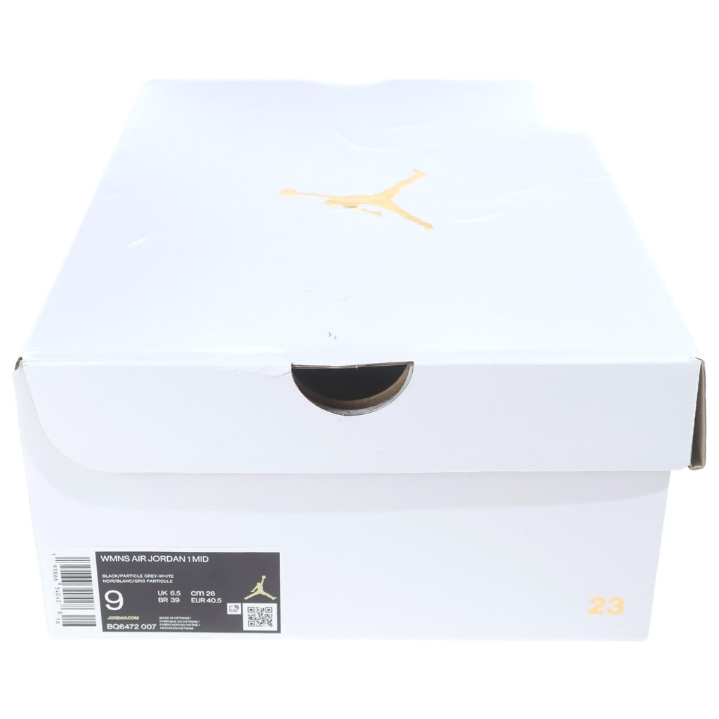 NIKE(ナイキ) WMNS AIR JORDAN 1 MID SHADOW ウィメンズ エアジョーダン ミッドカットスニーカー シャドウ US9/26cm ブラック/グレー BQ6472-007