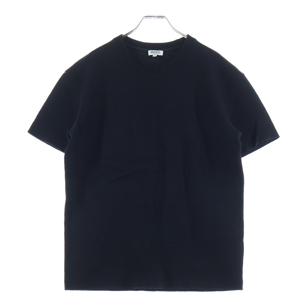 KENZO(ケンゾー) タイガー エンボスロゴ クルーネック プルオーバー スウェットトレーナー 半袖Tシャツ ブラック