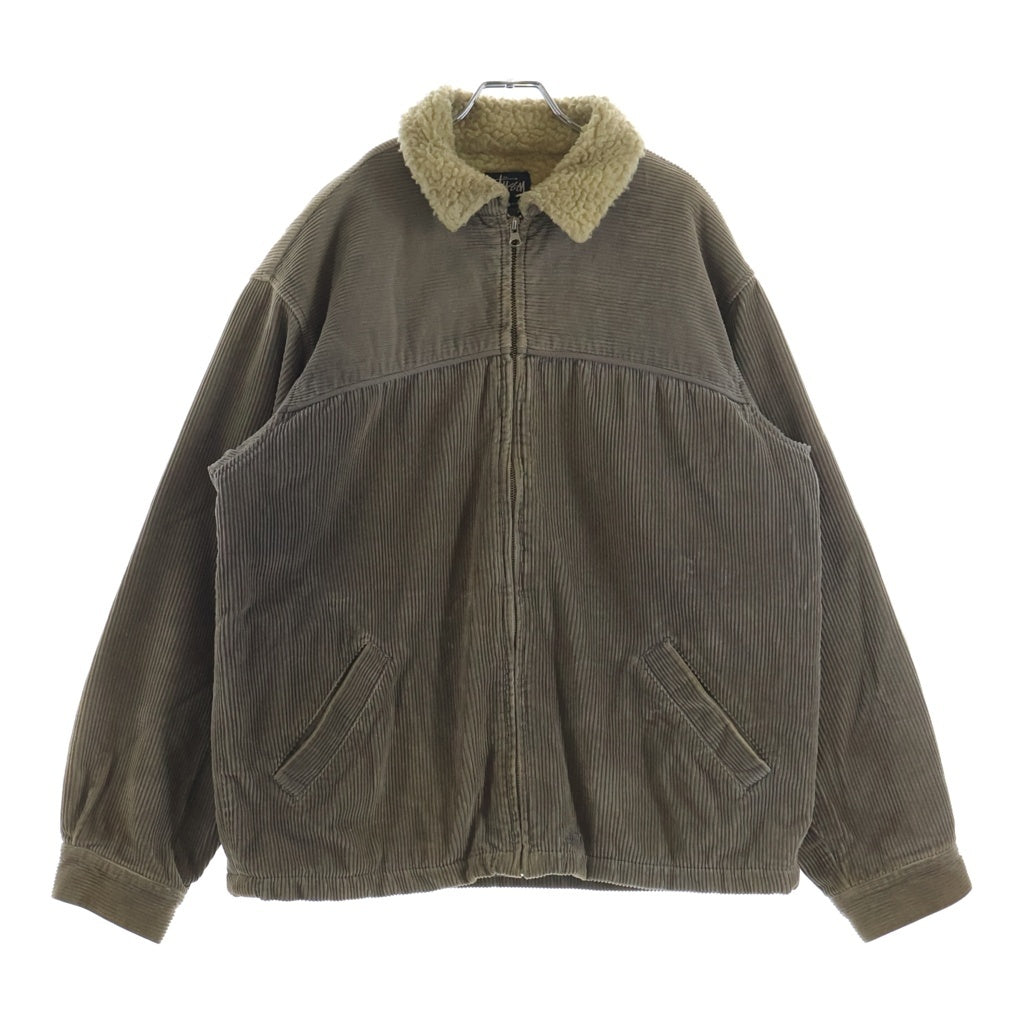 STUSSY(ステューシー) 90s 紺タグ 内ボア コーデュロイジャケット ベージュ #M