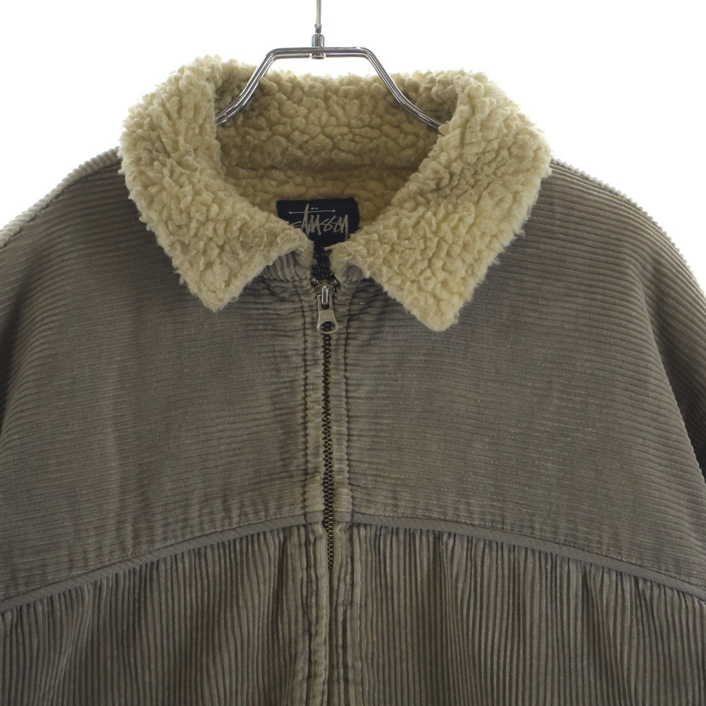 STUSSY(ステューシー) 90s 紺タグ 内ボア コーデュロイジャケット ベージュ #M