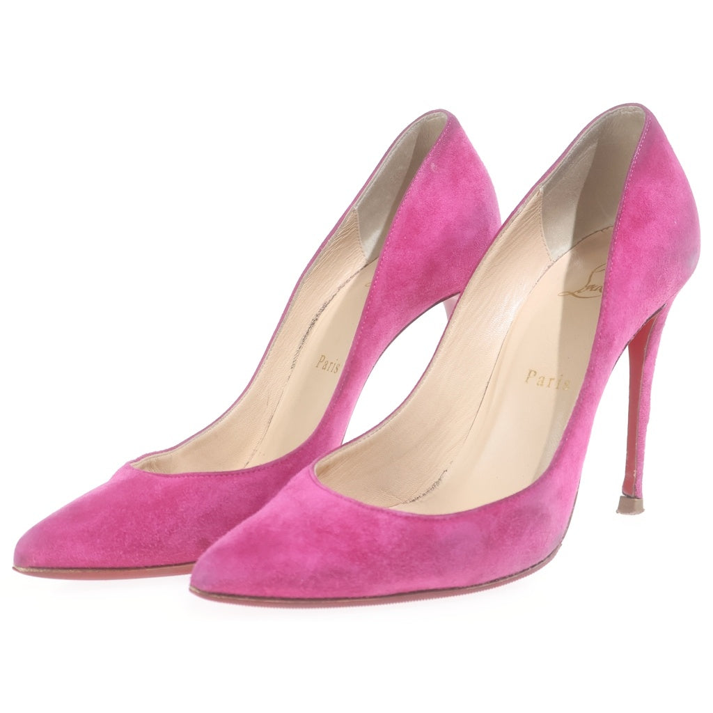CHRISTIAN LOUBOUTIN(クリスチャンルブタン) スエード ポインテッドトゥ ピンヒール パンプス シューズ #36 1/2 ライトピンク レディース