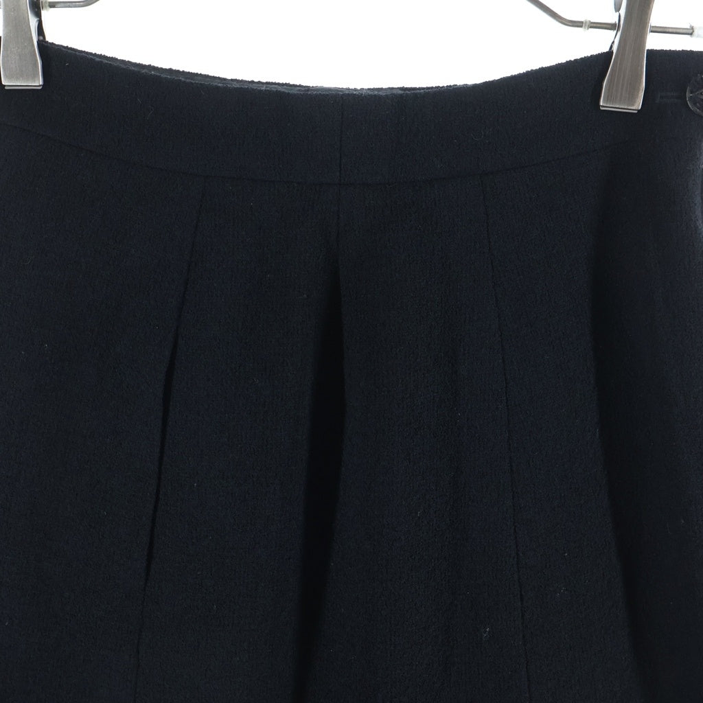 CHANEL(シャネル) 07A ココマークボタン ウール ミディアム スカート ブラック レディース P31379V20708
